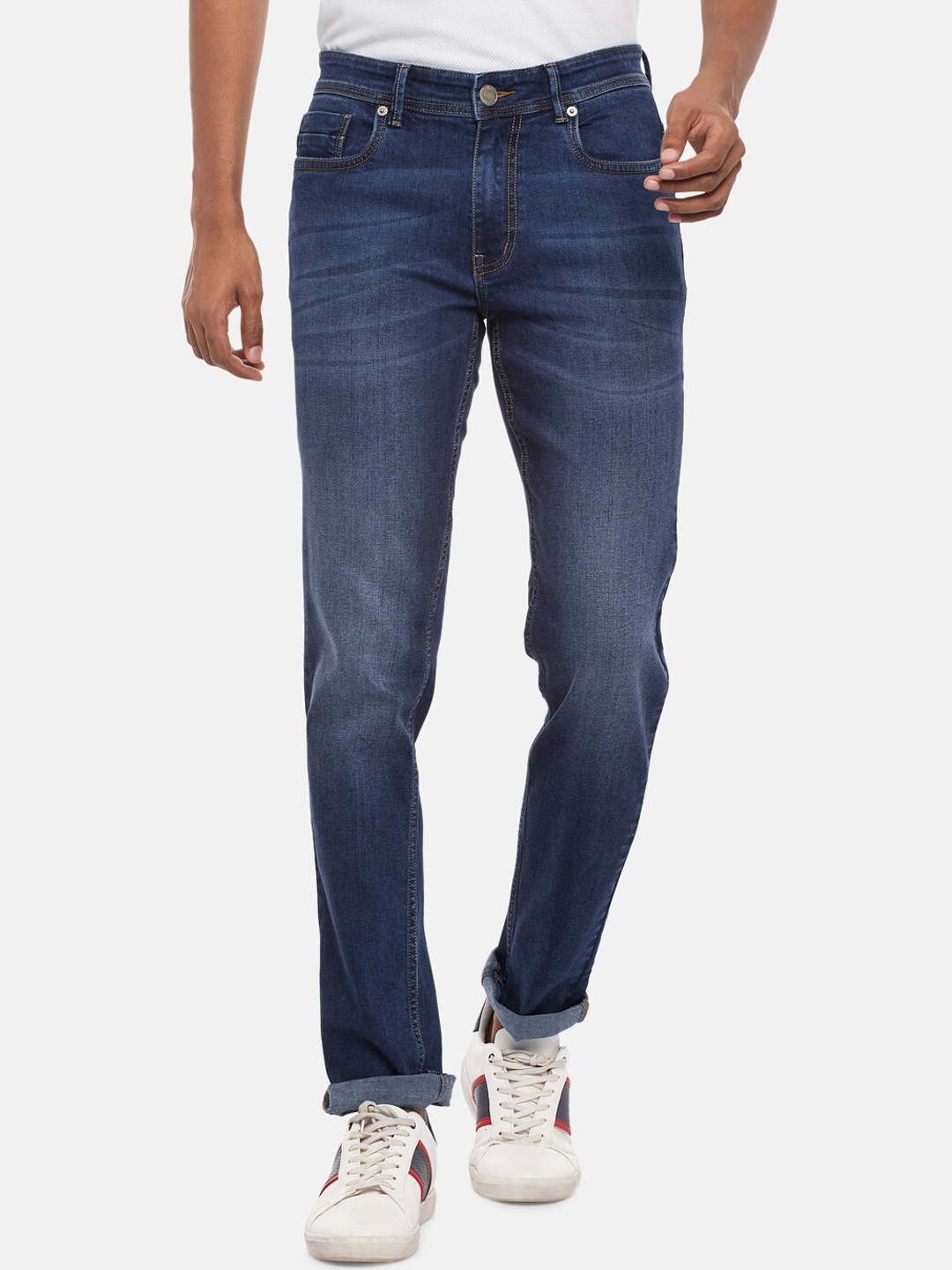 

People Men Blue Slim Fit Light Fade Jeans