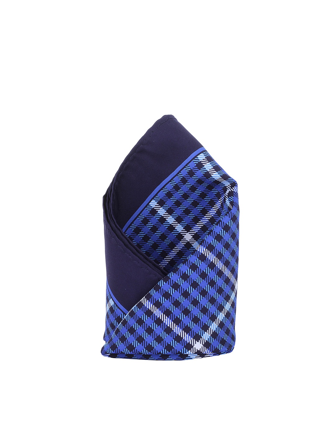 

Alvaro Castagnino Blue Checked Pocket Square