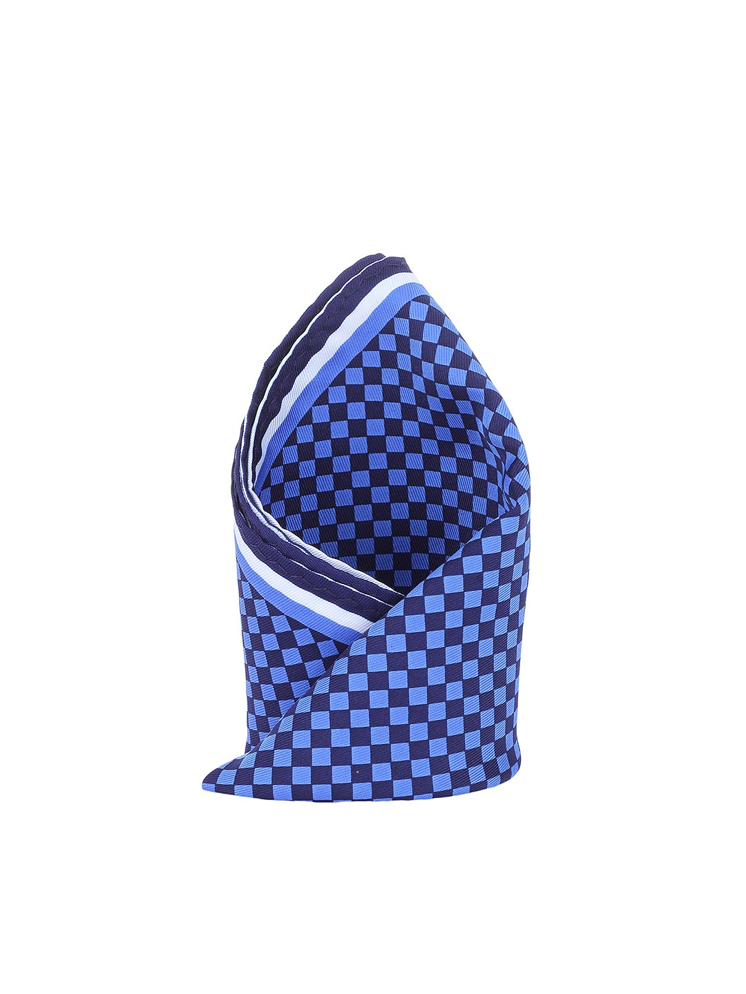 

Alvaro Castagnino Blue Checked Pocket Square