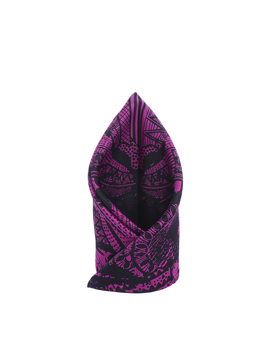 

Alvaro Castagnino Black & Purple Printed Pocket Square