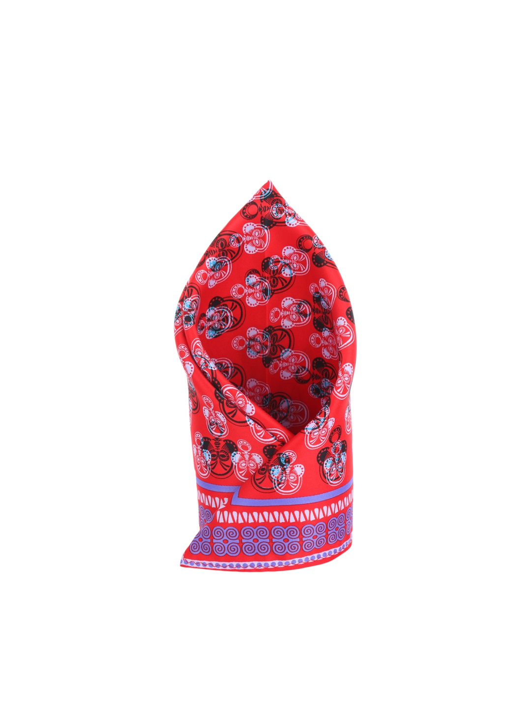 

Alvaro Castagnino Red Printed Pocket Square