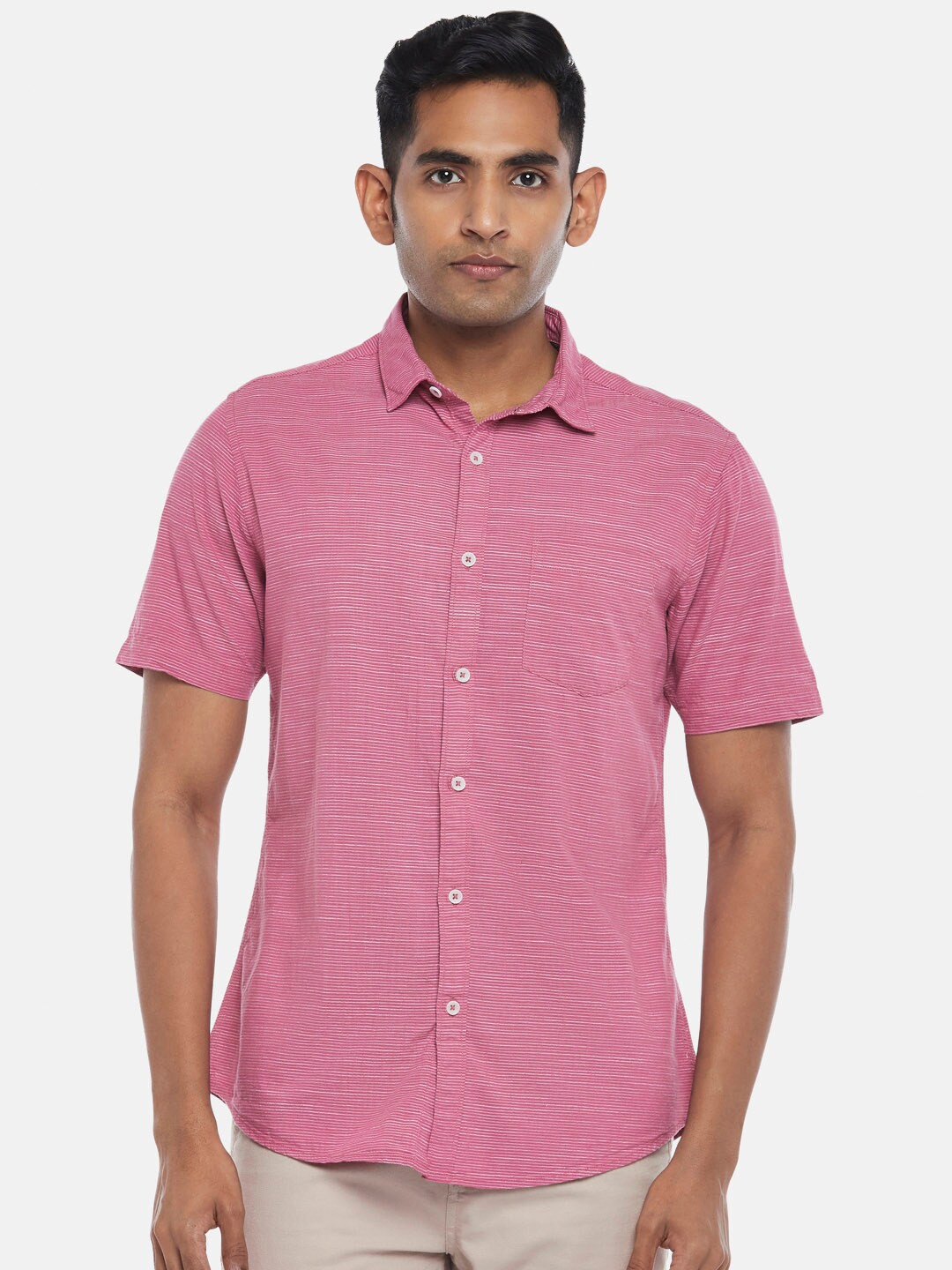 

BYFORD by Pantaloons Men Pink Casual Shirt
