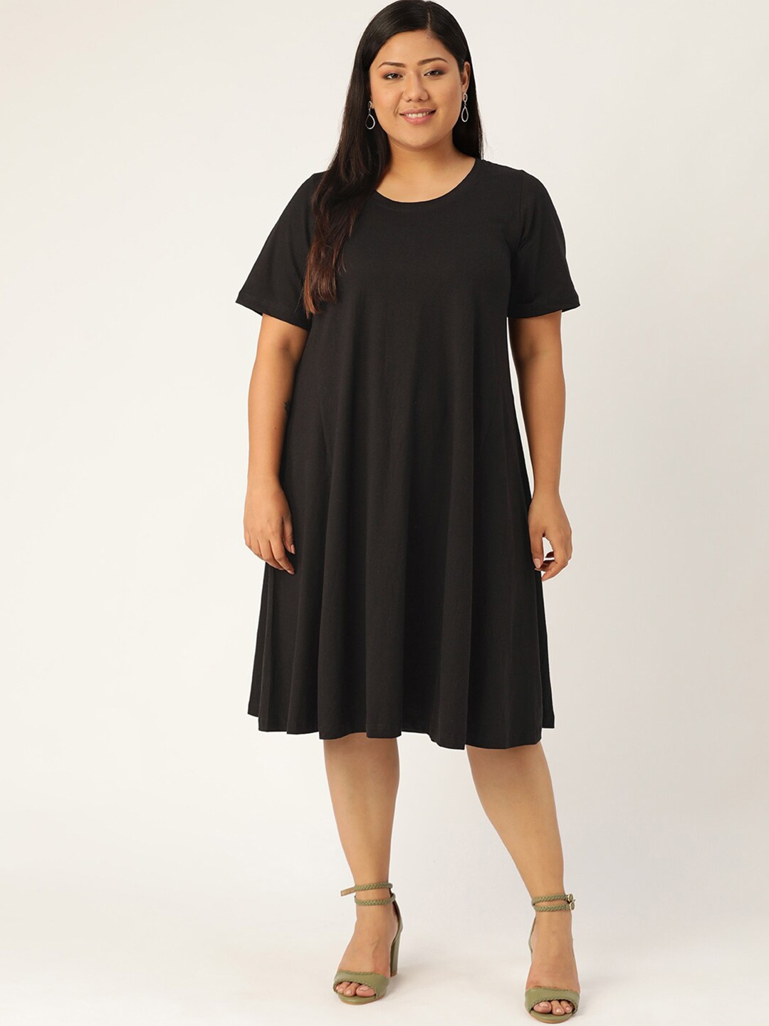 

theRebelinme Black T-shirt Pure Cotton Dress