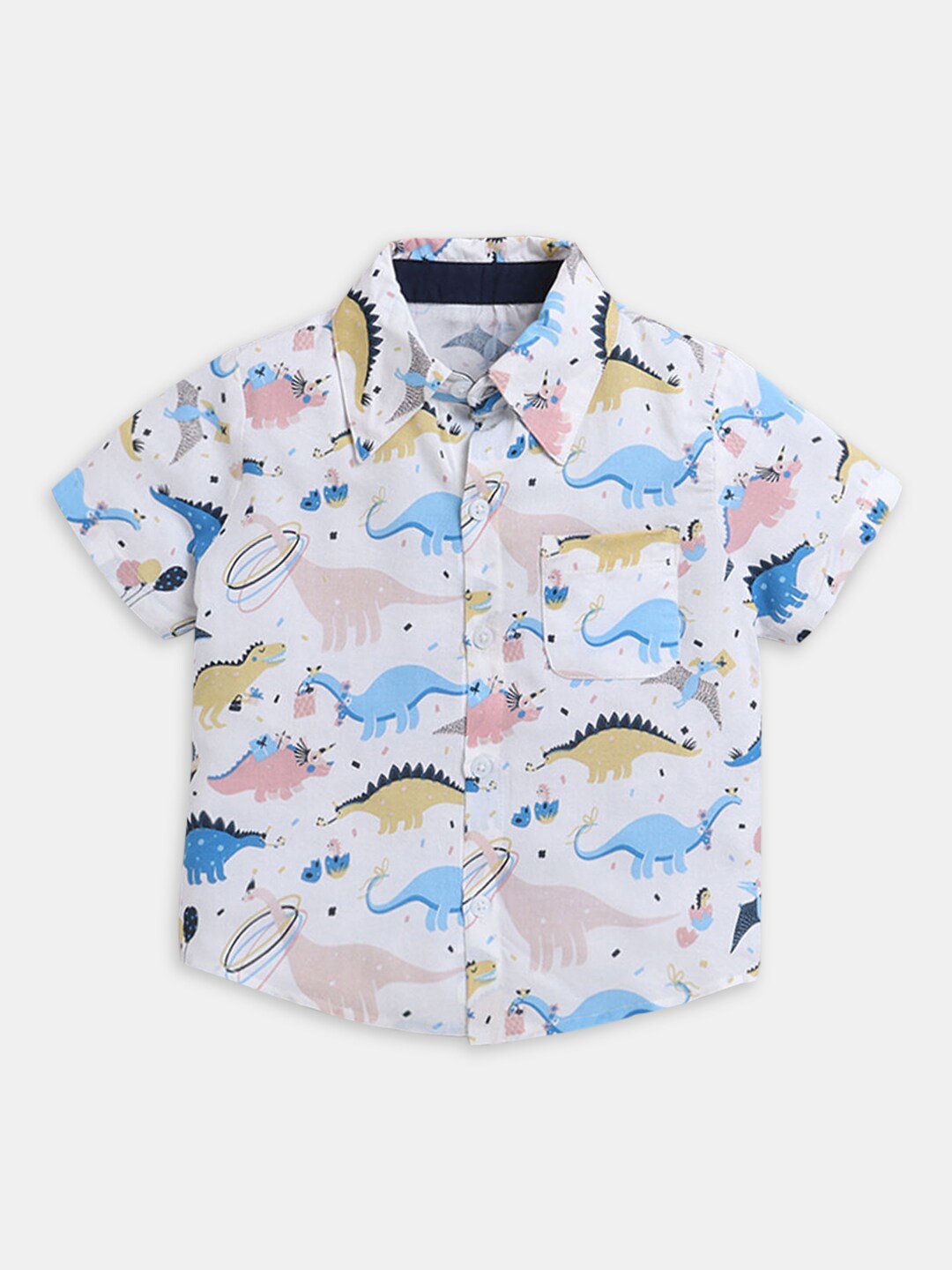

Hopscotch Boys Off White Printed Casual Shirt