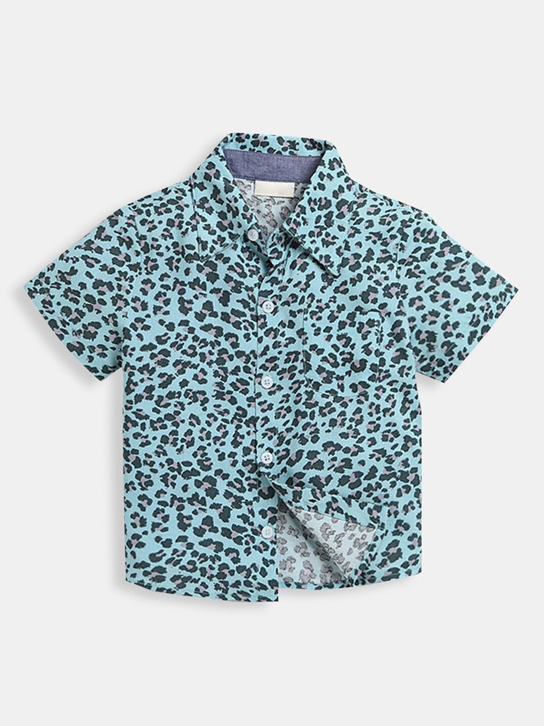 

Hopscotch Boys Green Animal Printed Casual Shirt