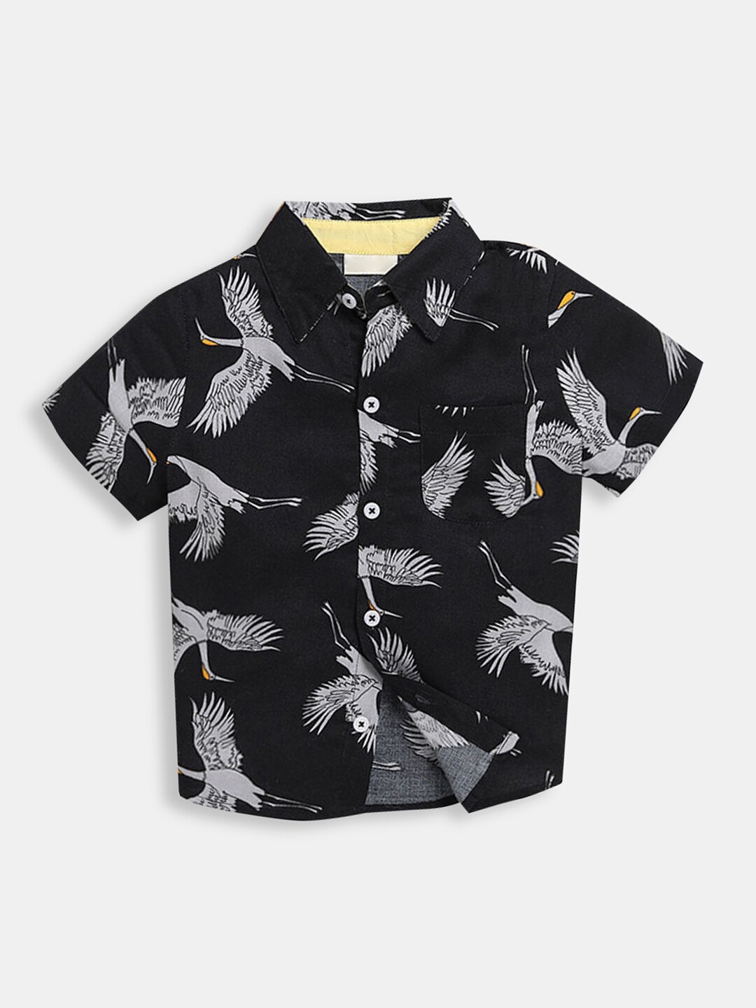 

Hopscotch Boys Black Conversational Printed Casual Shirt