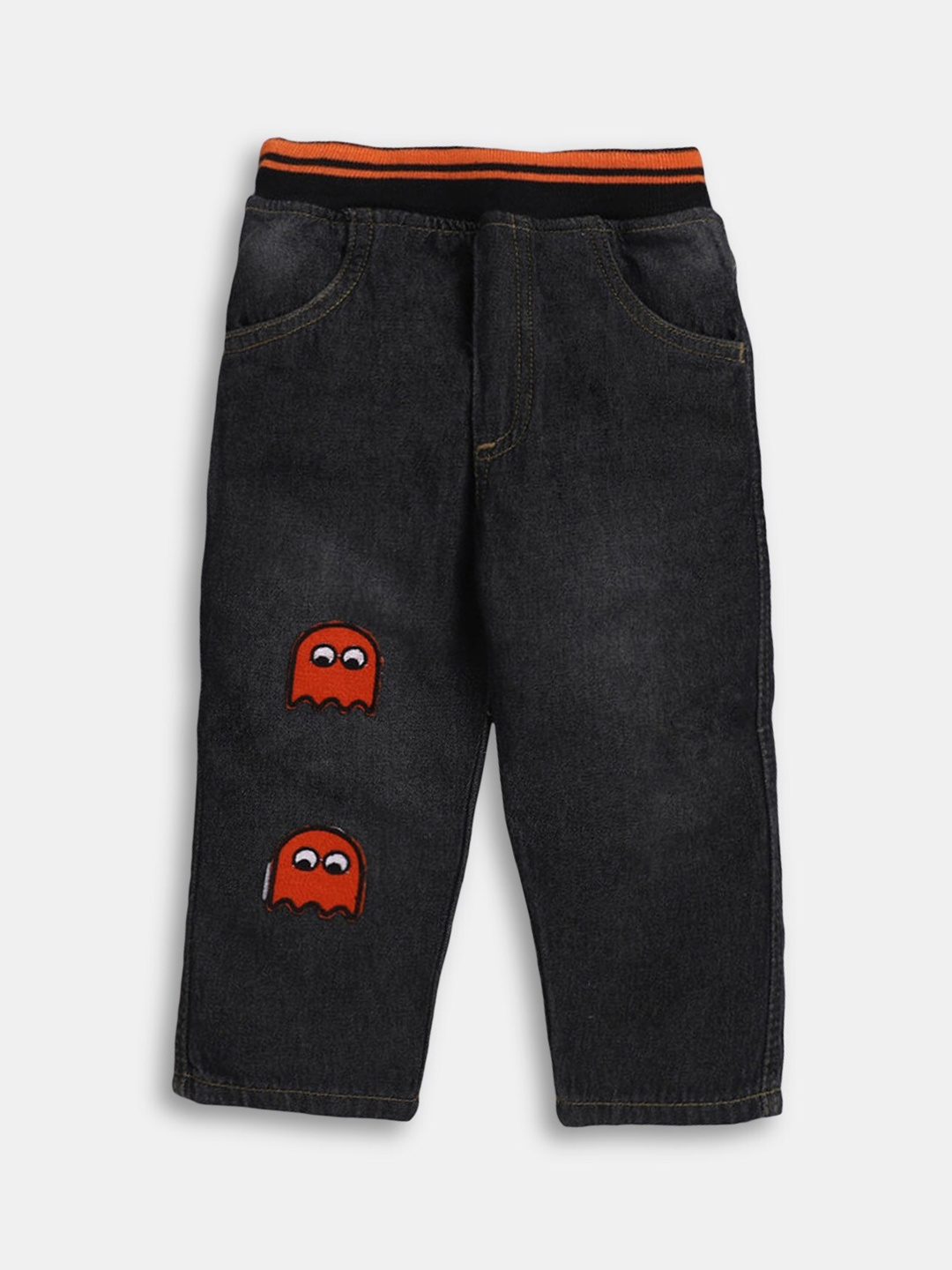 

Hopscotch Boys Black Straight Fit Stretchable Jeans