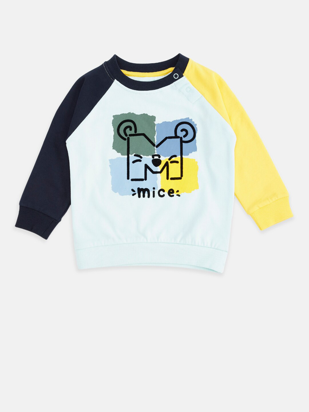 

Pantaloons Baby Boys Blue Printed Cotton Sweatshirt