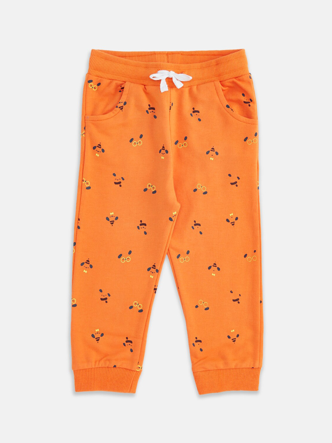 

Pantaloons Baby Boys Orange Printed Joggers