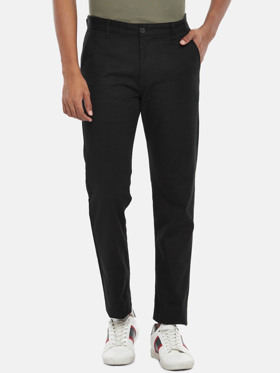 

BYFORD by Pantaloons Men Black Low-Rise Trouser