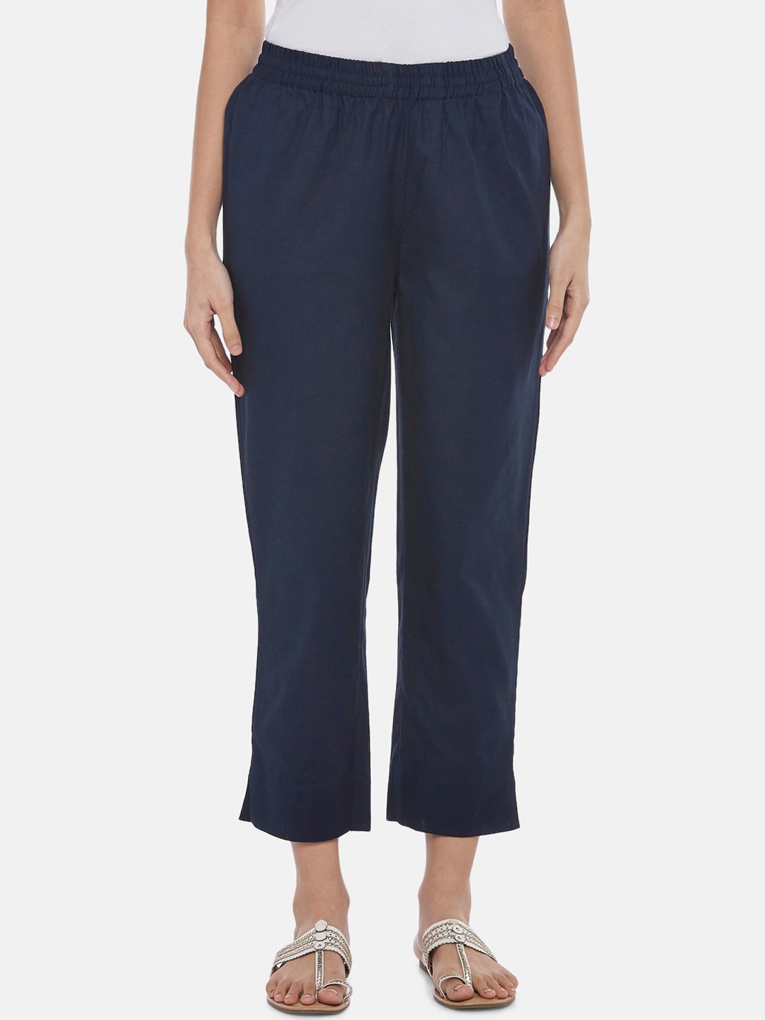 

RANGMANCH BY PANTALOONS Women Blue Trousers