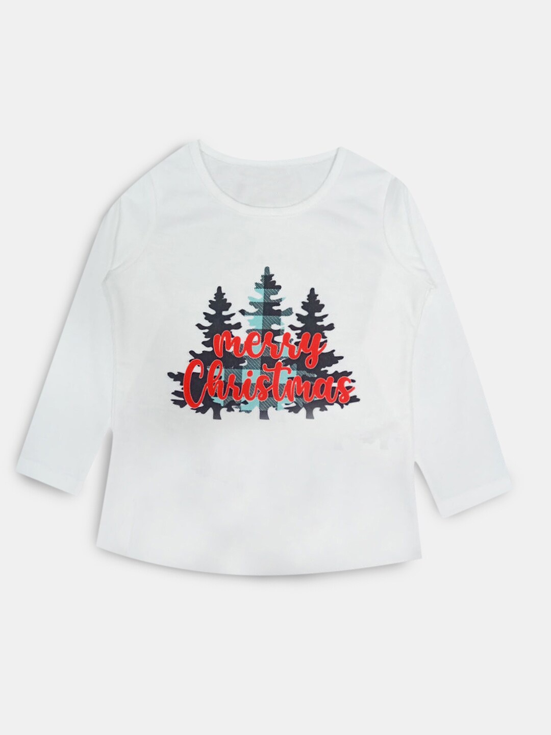 

Hopscotch Girls White Graphic Printed Full-Sleeve T-shirt