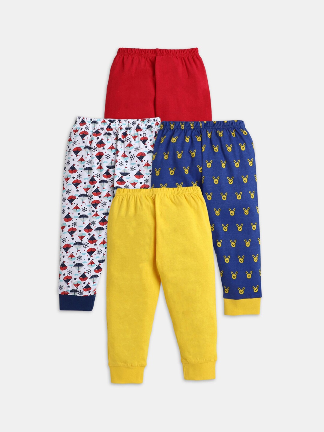 

Hopscotch Infants Boys Pack Of 4 Pure Cotton Joggers, Red