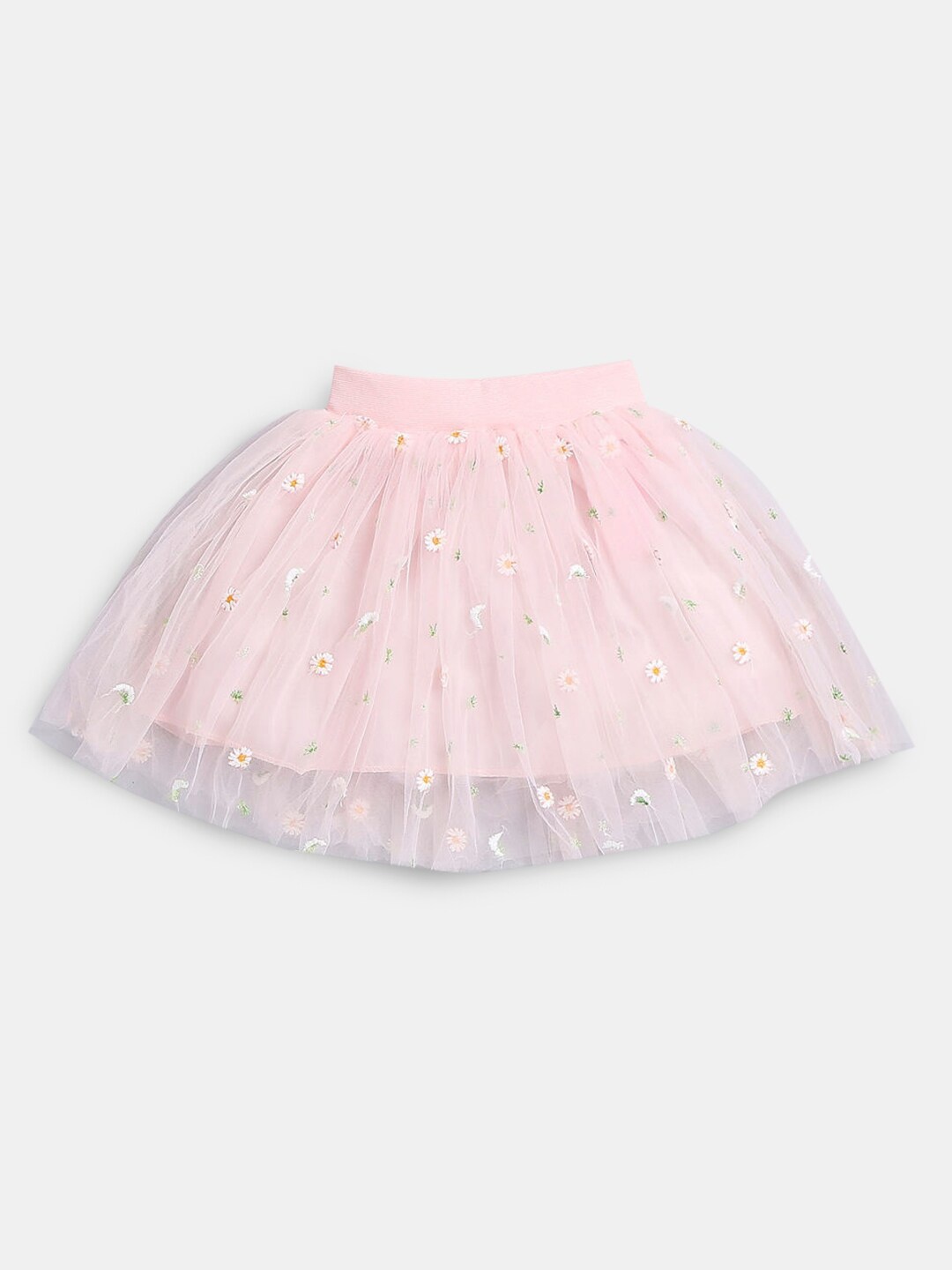 

Hopscotch Girls Pink Embellished A-line Skirt