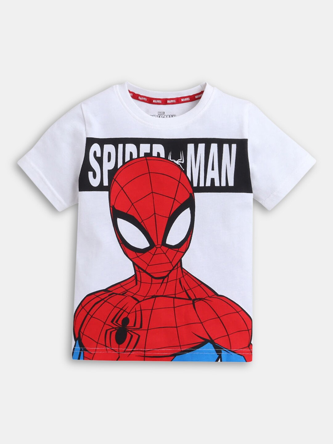 

Hopscotch Boys White Spider-Man Printed T-shirt