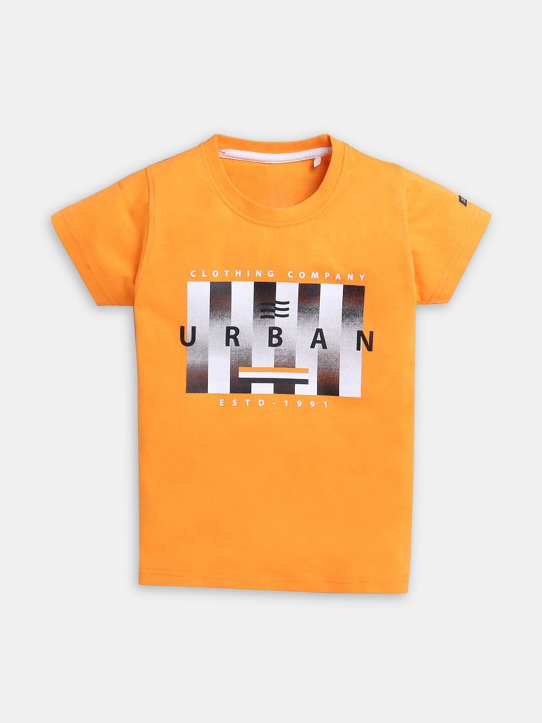

Hopscotch Boys Orange Graphic Pure Cotton T-shirt