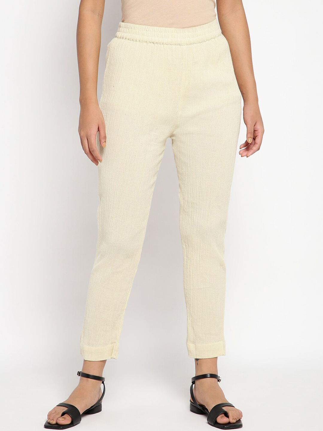 

W Women Off White Slim Fit Trousers