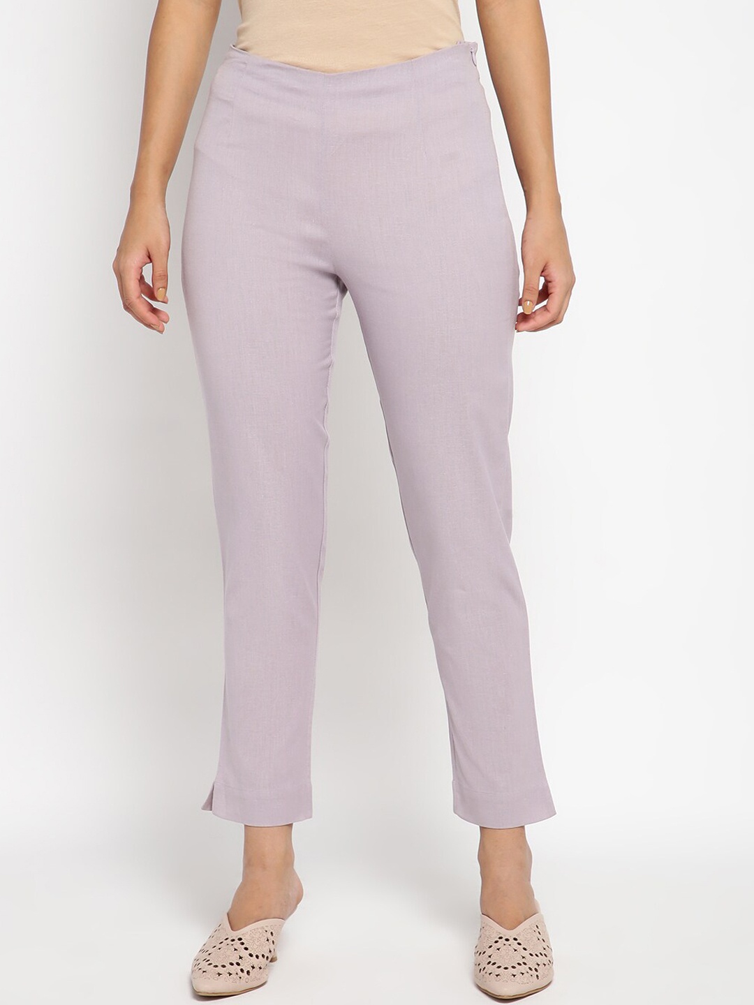 

W Women Purple Slim Fit Trousers