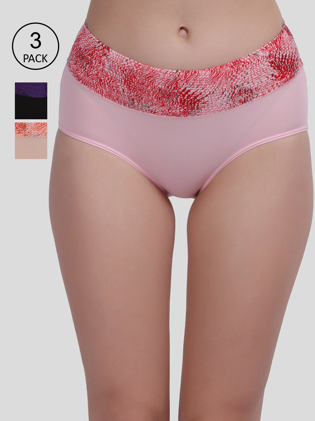 

Amour Secret Women Pack Of 3 Hipster Briefs, Pink