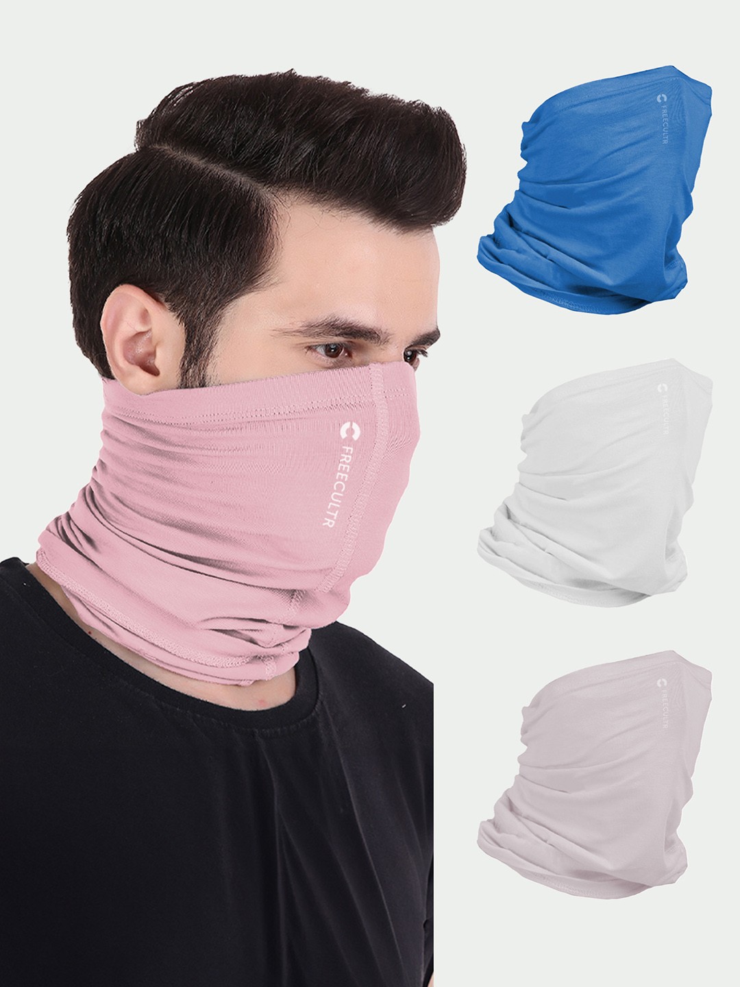 

FREECULTR Pack of 4 Anti Microbial Multipurpose Headbands, Pink