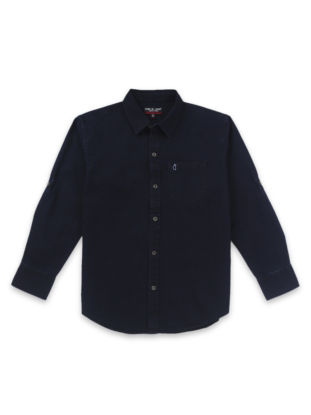 

Gini and Jony Boys Navy Blue Casual Shirt