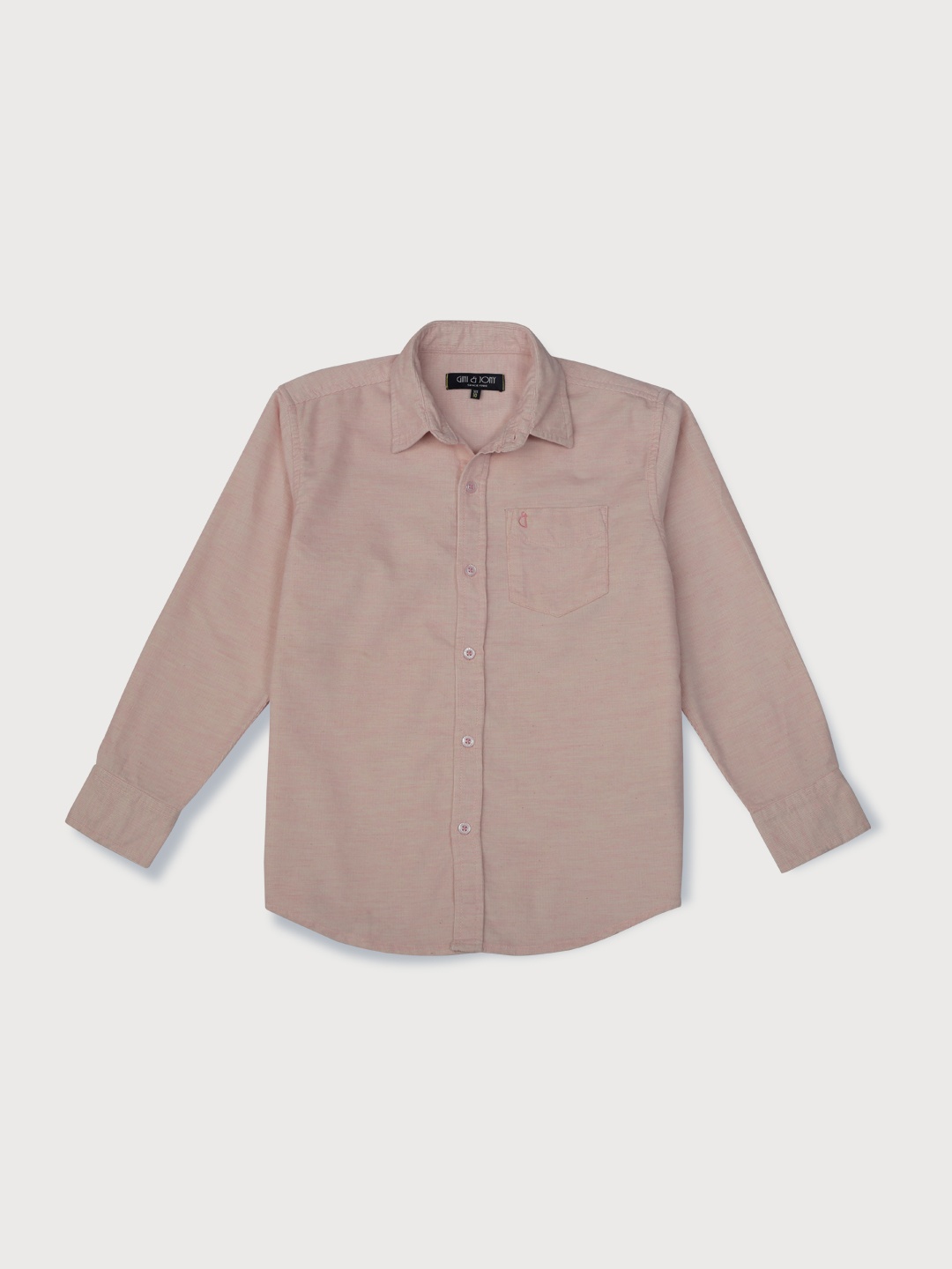 

Gini and Jony Boys Peach Solid Full Sleeves Casual Shirt