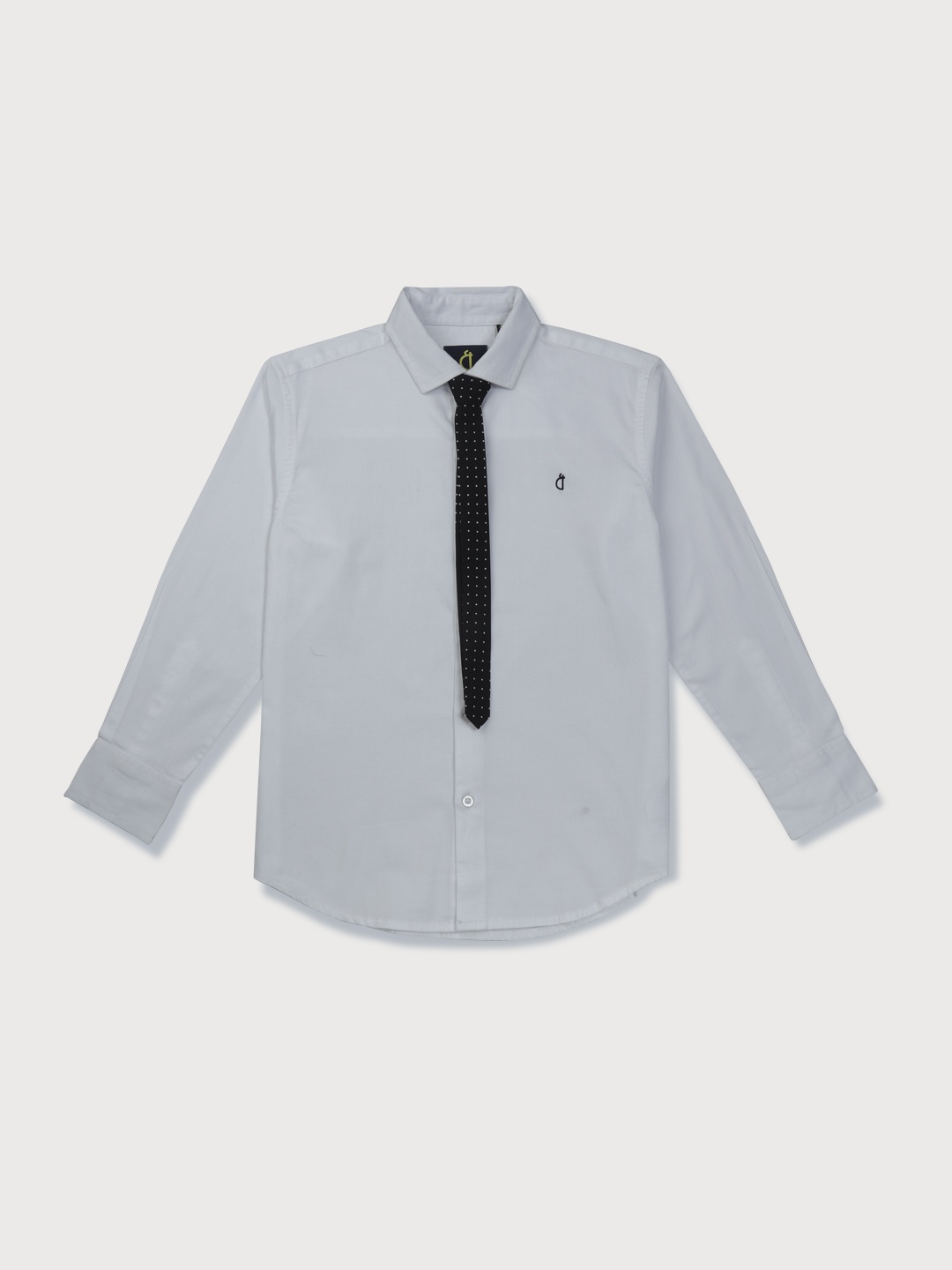 

Gini and Jony Boys White Casual Shirt with Tie