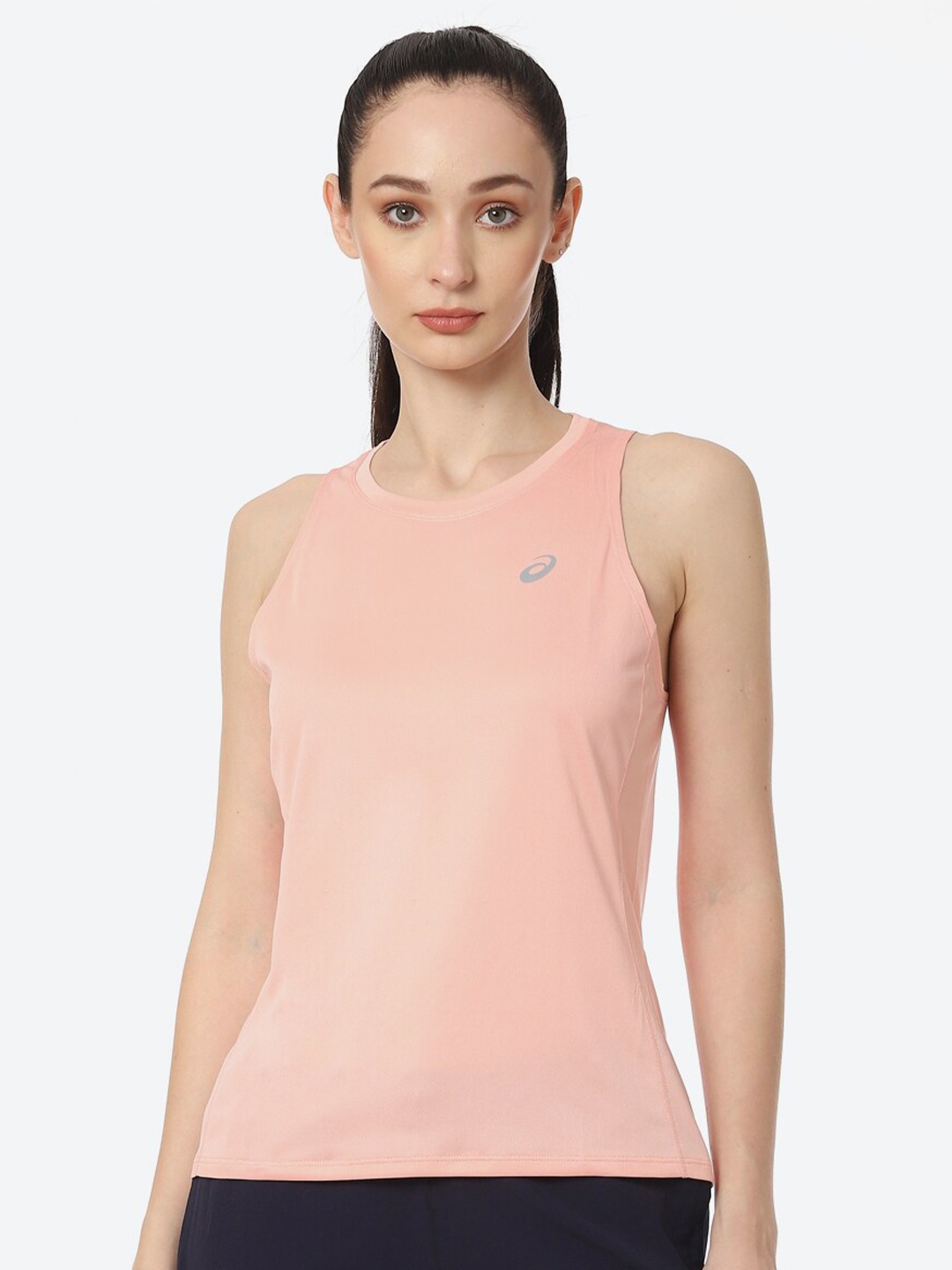 

ASICS Silver Sleeveless Tank Top, Pink