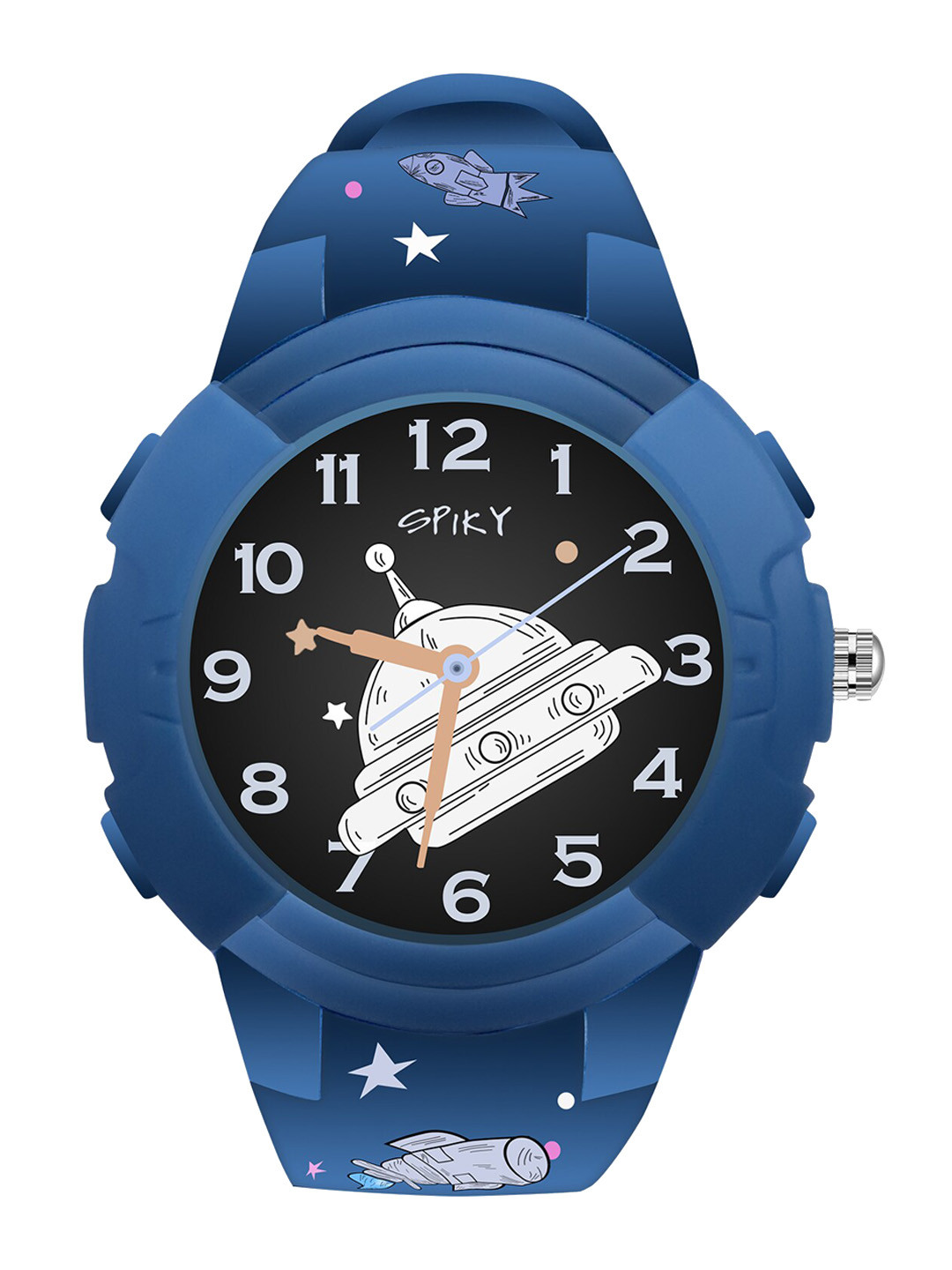 

Spiky Kids Blue Embellished Dial & Blue Bracelet Style Straps Analogue Watch-ZEVA5_C1_BLU