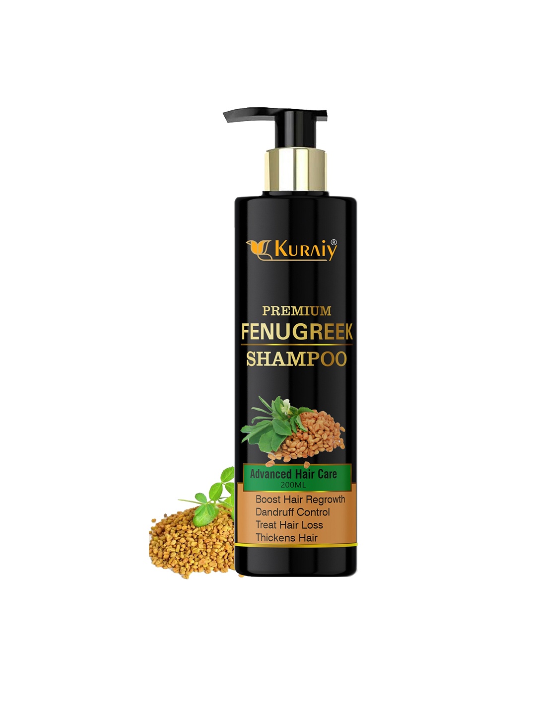 

KURAIY Fenugreek Shampoo for Hair Fall Control & Hair Growth - 200ml, Black