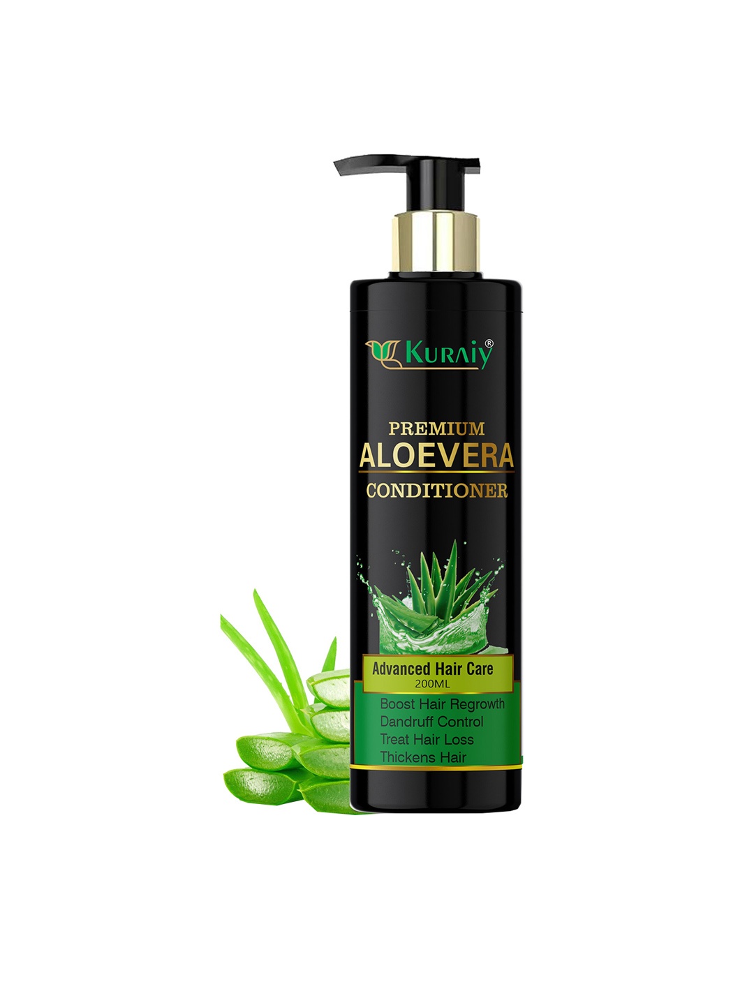 

KURAIY Natural Aloevera Conditioner for Advanced Hair Care & Dandruff Control - 200ml, Black