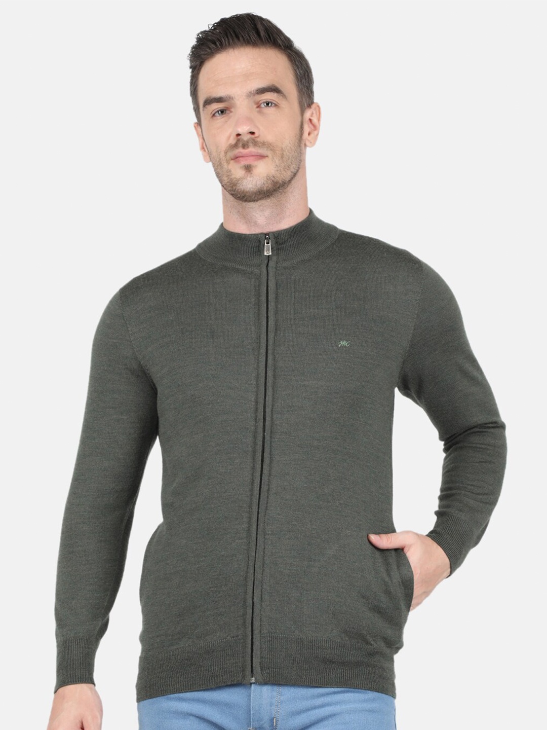

Monte Carlo Men Olive Green Cardigan