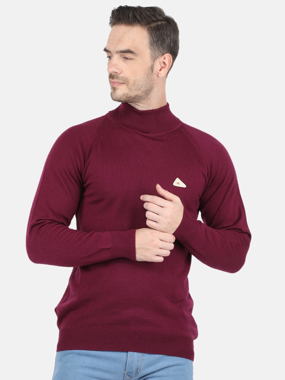 

Monte Carlo Men Blend Wool Maroon Pullover
