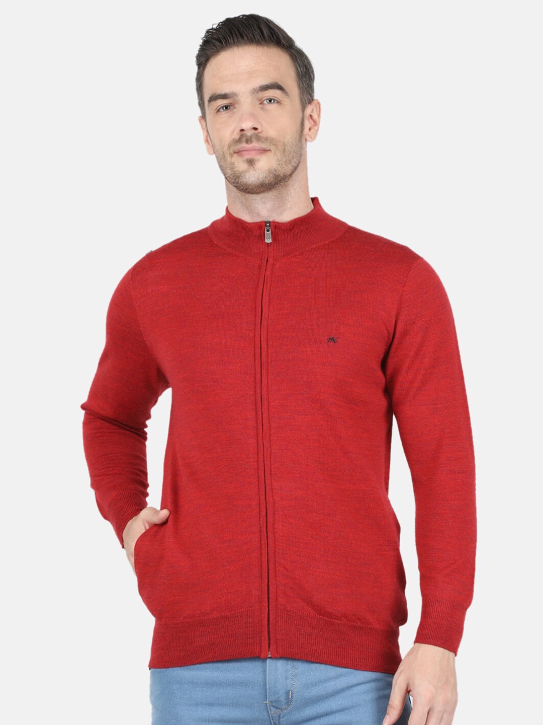 

Monte Carlo Men Red Solid Pullover