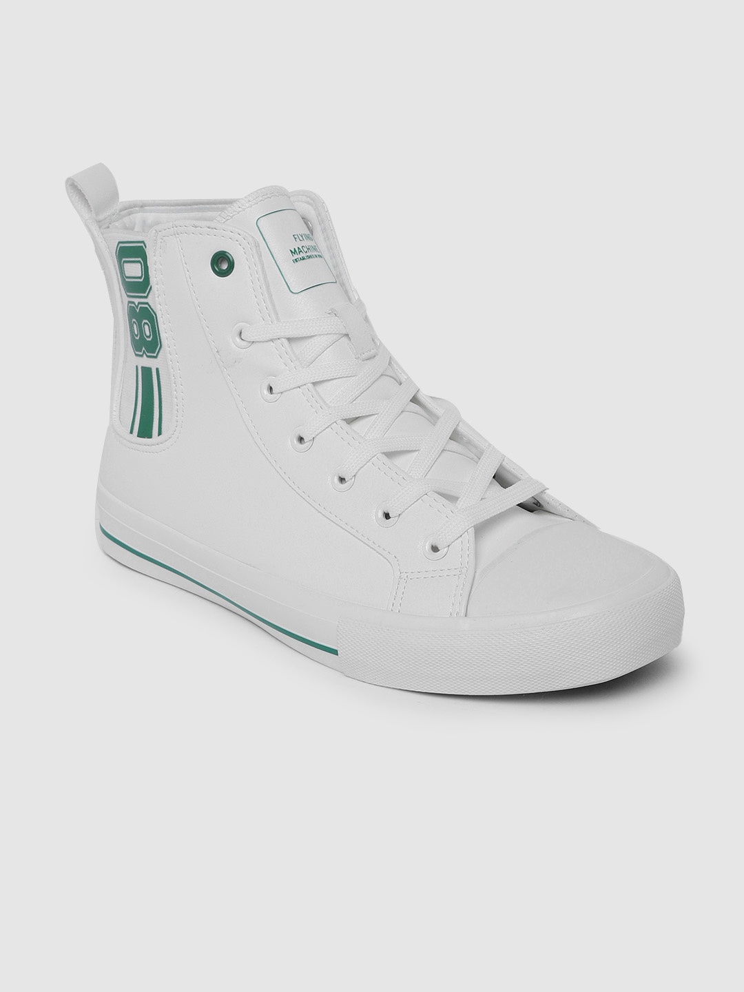 

Flying Machine Men Mid-Top Sneakers, White