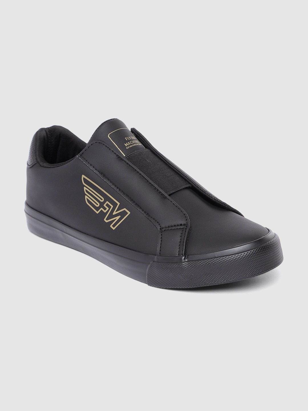 

Flying Machine Men Slip-on Sneakers, Black
