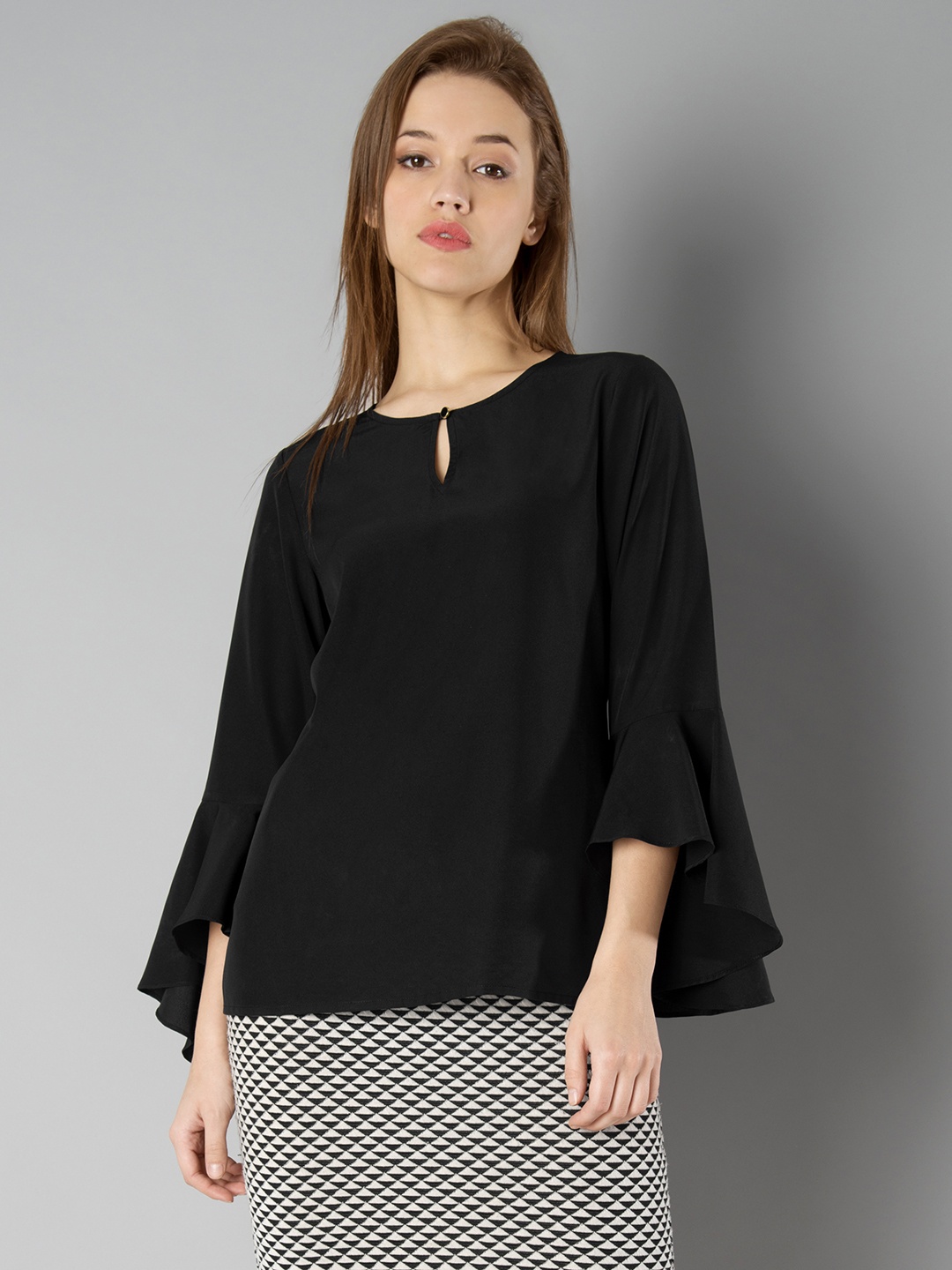 

FabAlley Women Black Solid Top