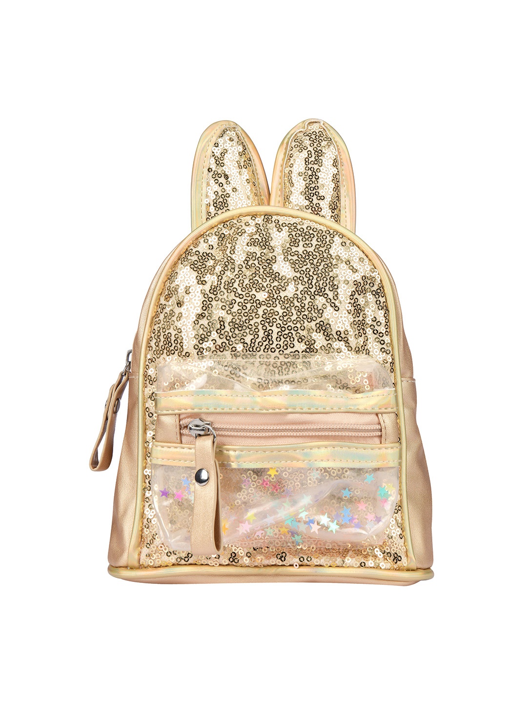 

Kids On Board Kids Golden Solid 7 inches Backpack, Gold