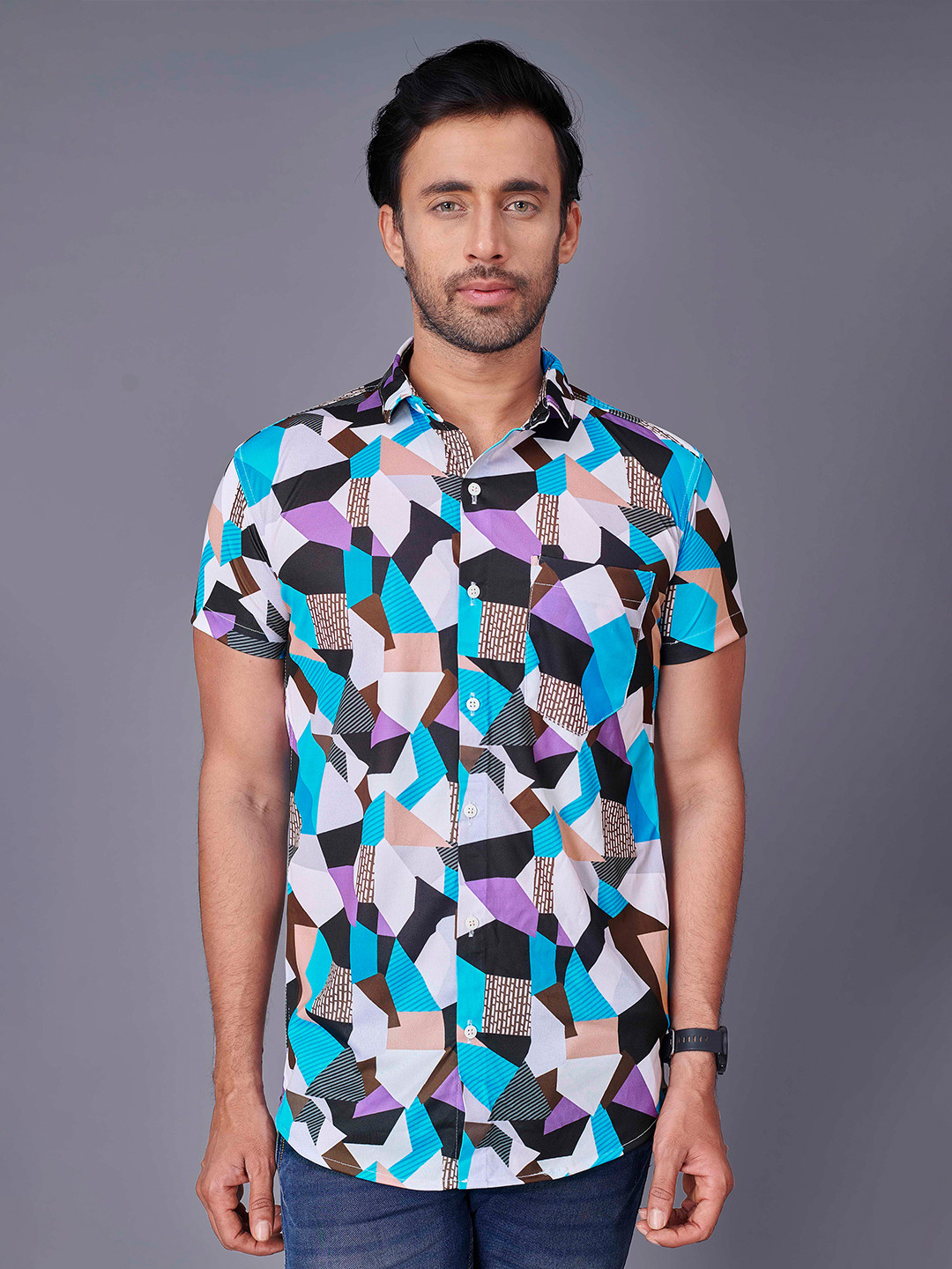 

Fashion FRICKS Men White Printed Casual Shirt