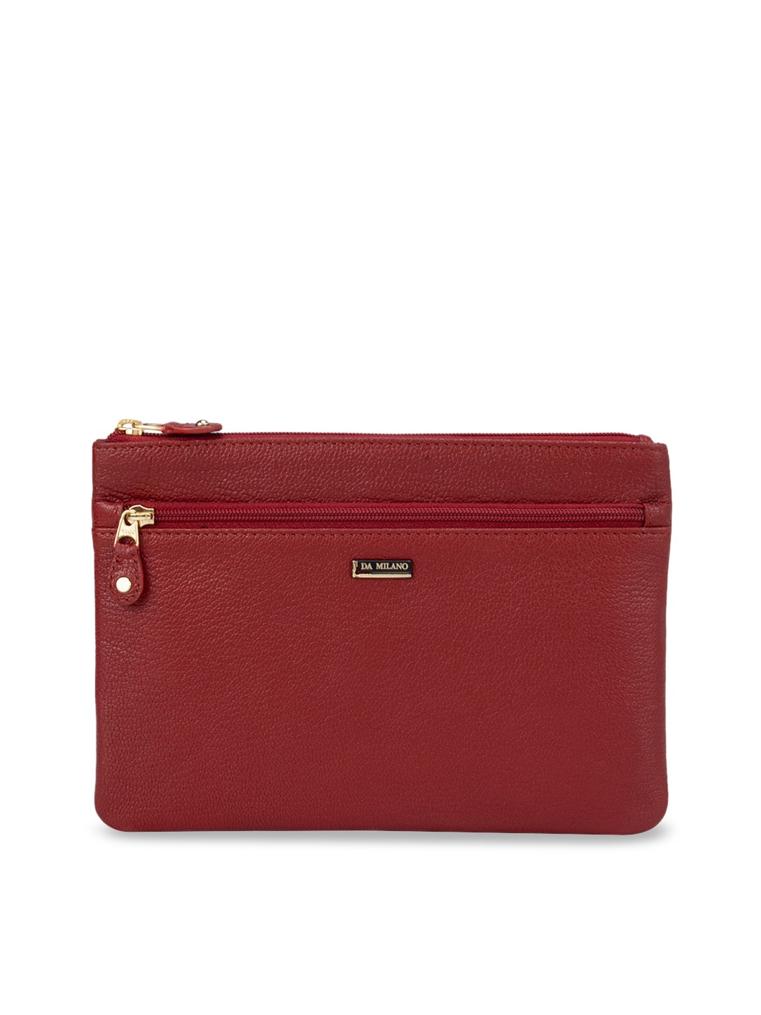

Da Milano Unisex Red Solid Leather Travel Pouch