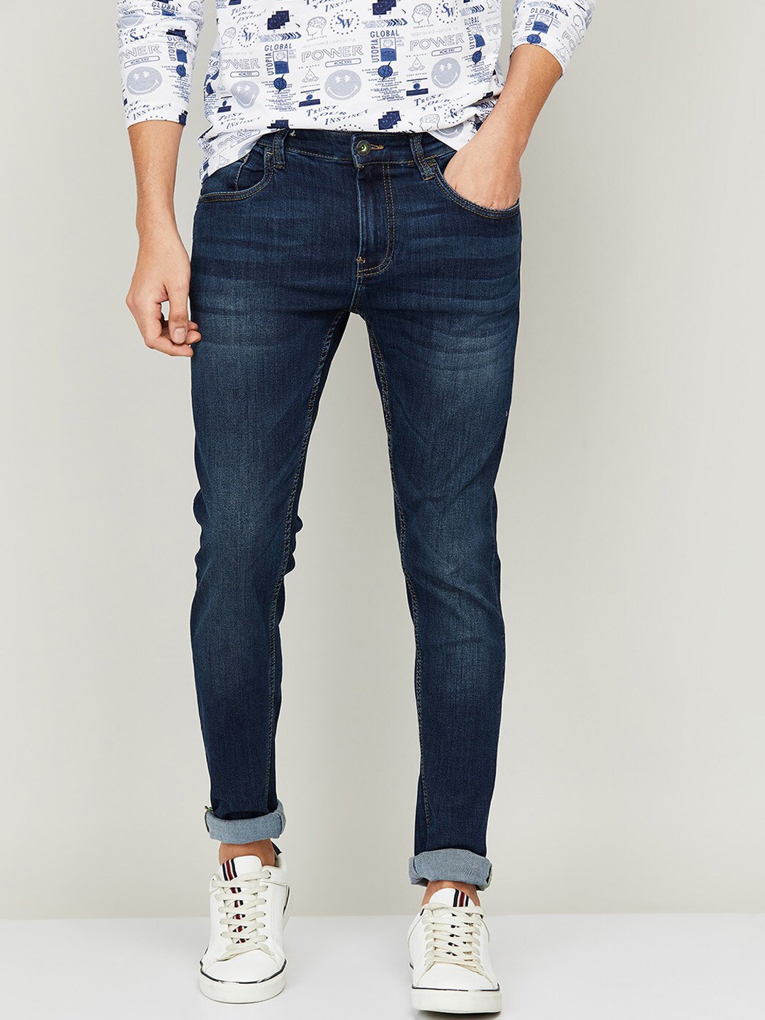 

Bossini Men Blue Skinny Fit Light Fade Jeans