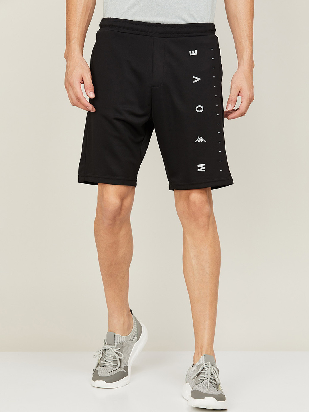 

Kappa Men Black Printed Training or Gym Sports Shorts