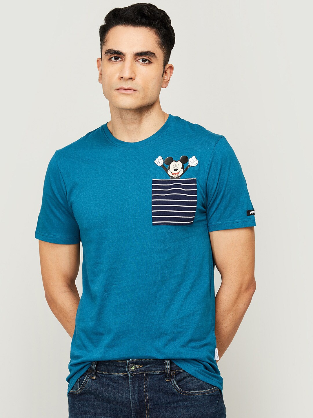 

Fame Forever by Lifestyle Men Blue Cotton T-shirt