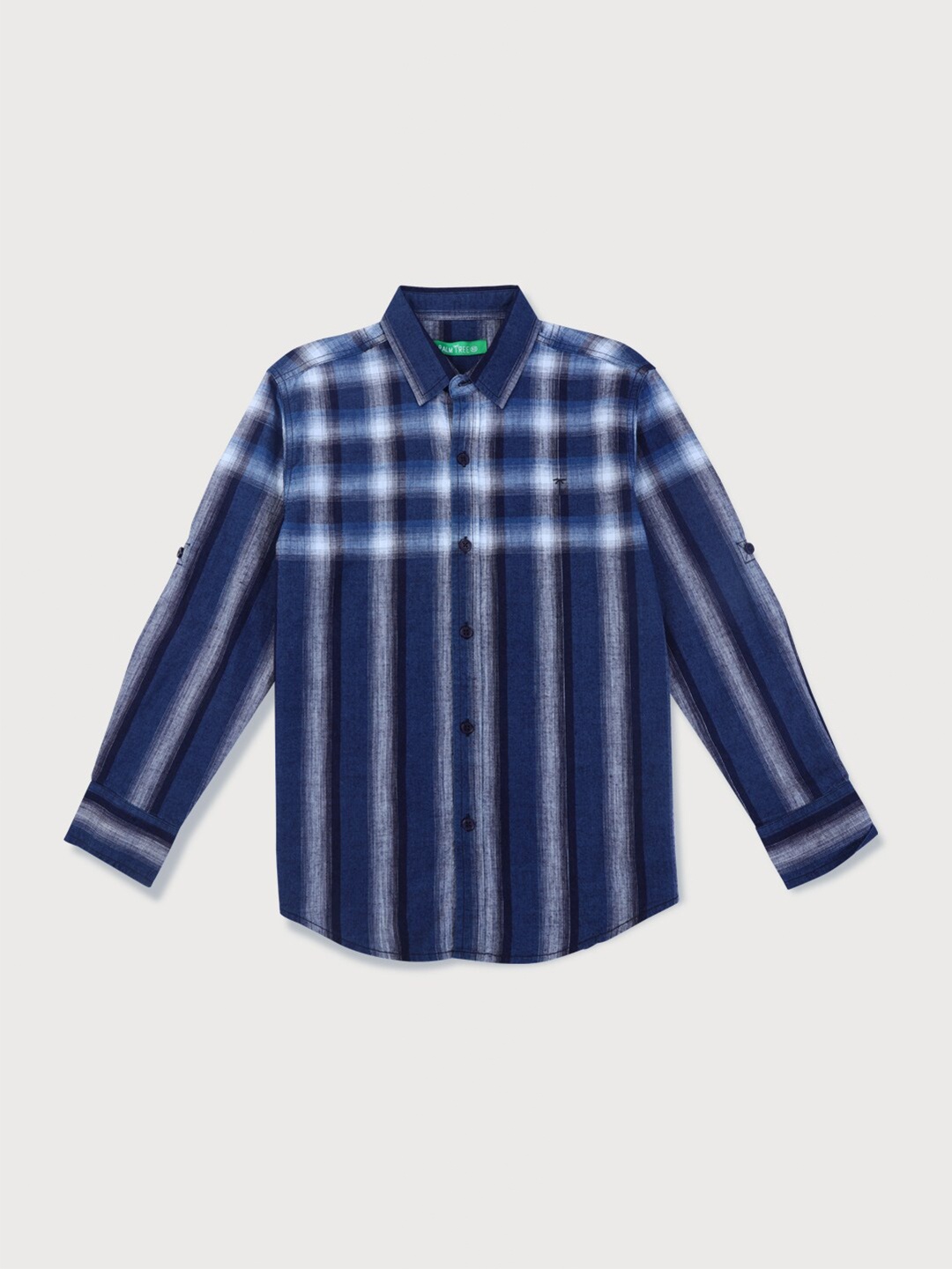

Palm Tree Boys Blue Checked Casual Shirt