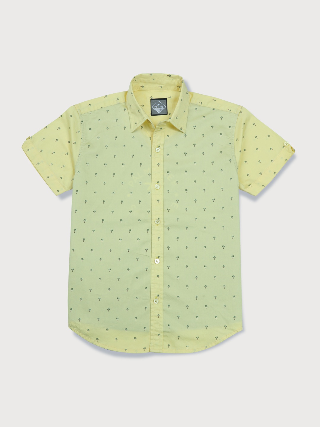 

Palm Tree Boys Yellow Printed Casual Shirt