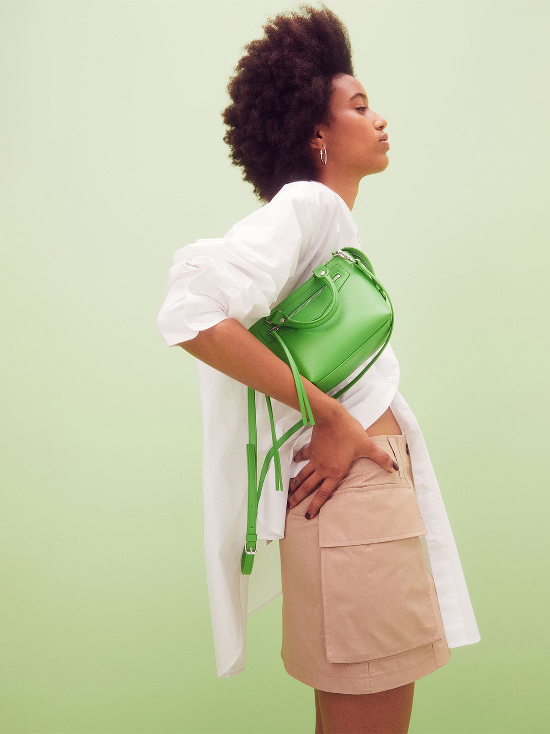 H&M Women White Oversized Cotton Shirt
