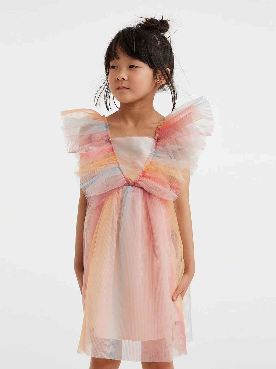 

H&M Girls Pink Pleated Tulle Dress