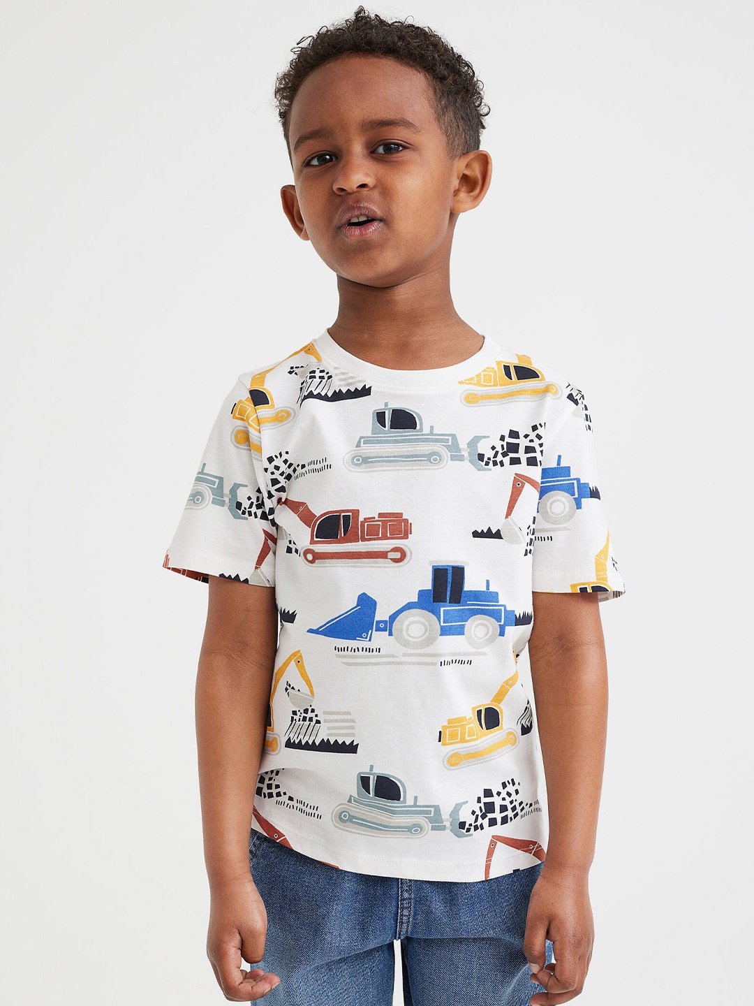 

H&M Boys White Cotton T-shirt