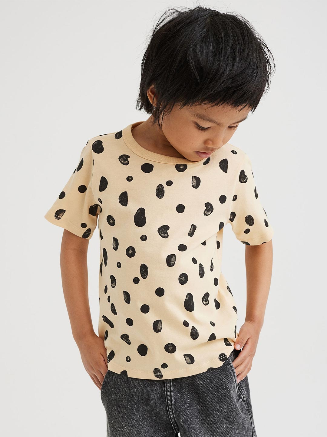 

H&M Boys Yellow Cotton T-shirt