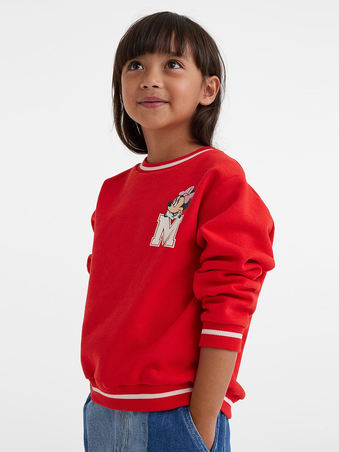

H&M Girls Red Printed Sweatshirt